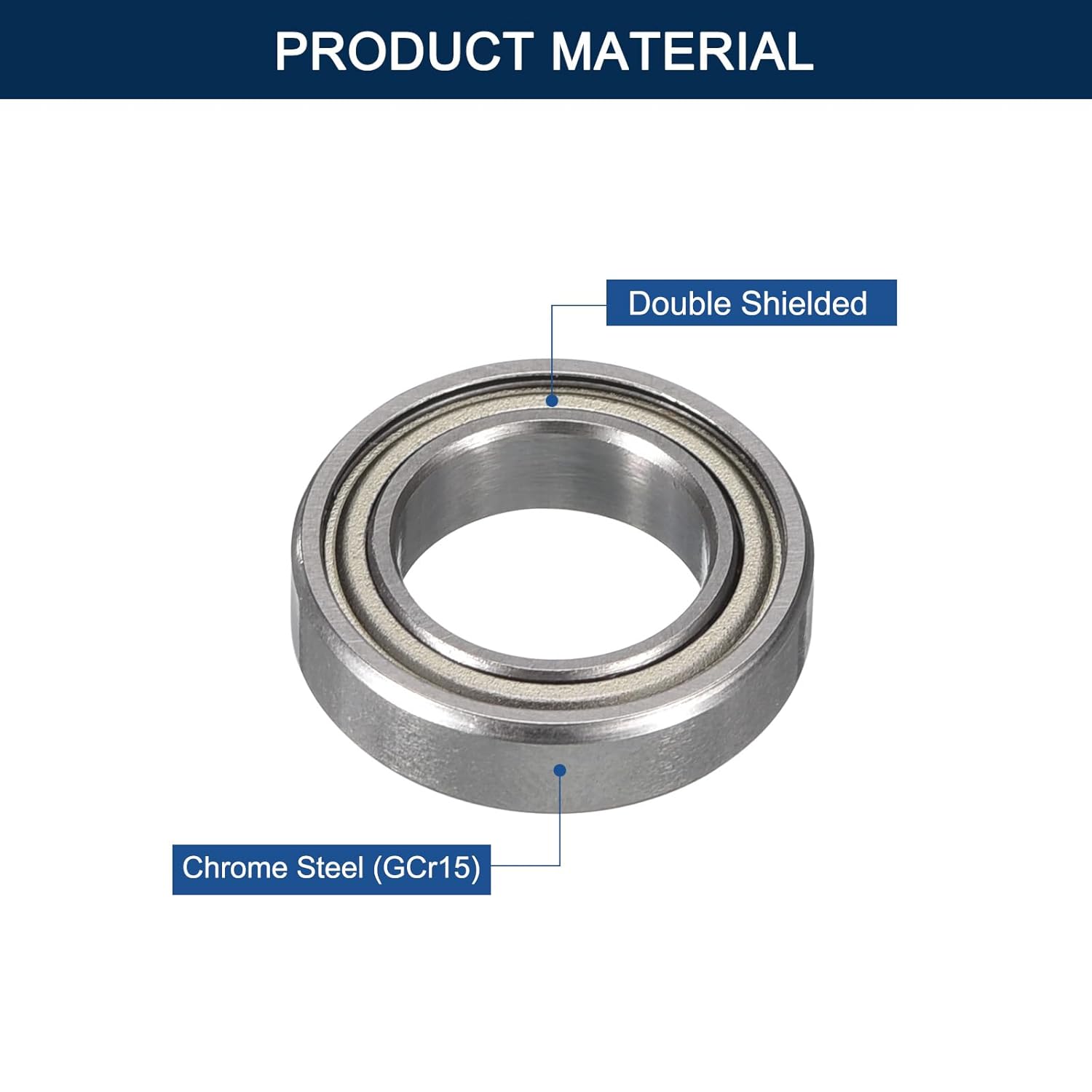 R166ZZ Deep Groove Ball Bearings, ID 3/16" x OD 3/8" x Width 1/8" Miniature Bearings, Double Metal Shielded Ball Bearing Chrome Steel Z2 Lever 10pcs