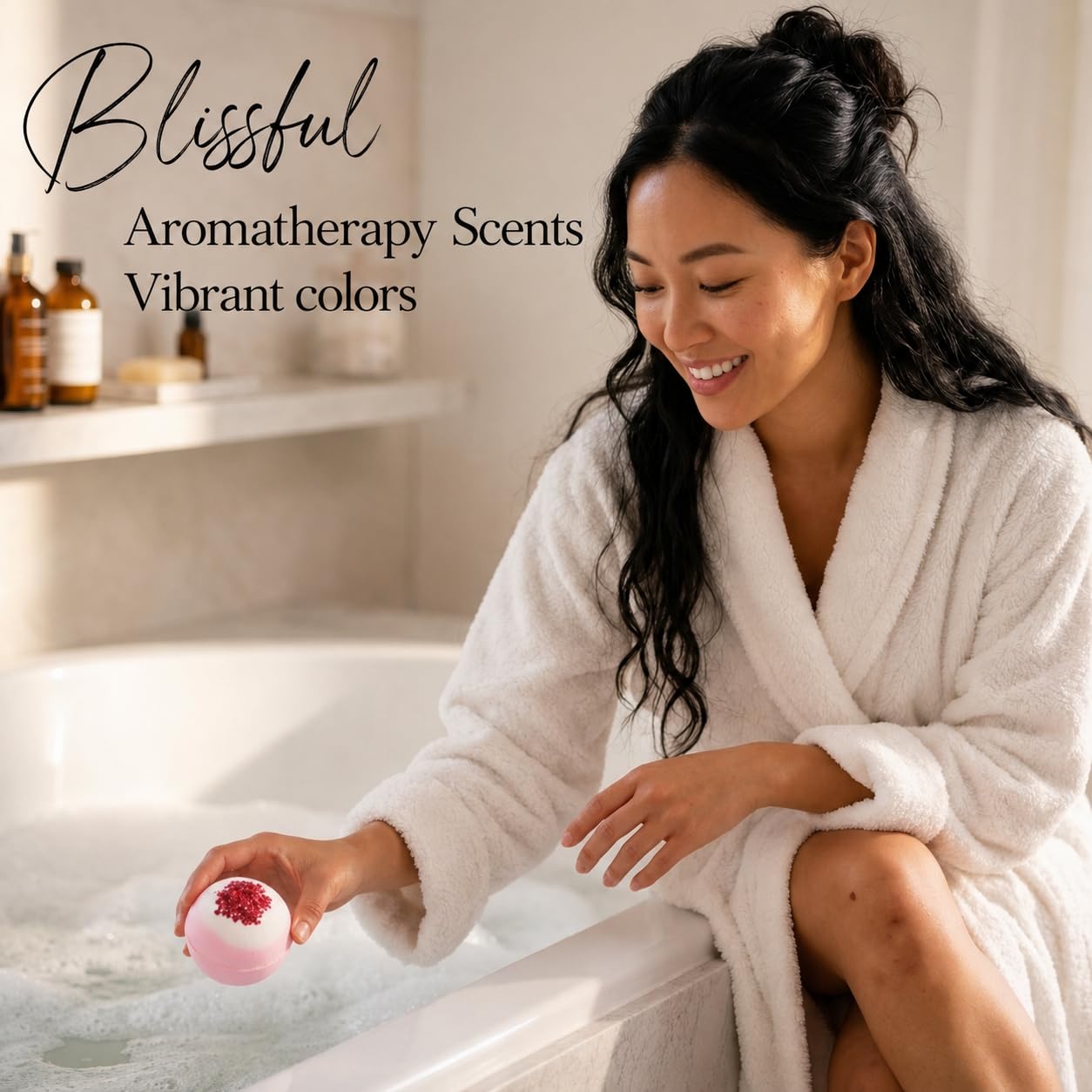 EvolutionUSA 12 Inspire Badekugeln für Frauen & Mädchen - Badebomben mit Blumenspitze Mädchen, lustige Badebomben Set, Bio Badekugel Luxus-Geschenk für Muttertag, Geburtstag, Weihnachten, Ostern oder