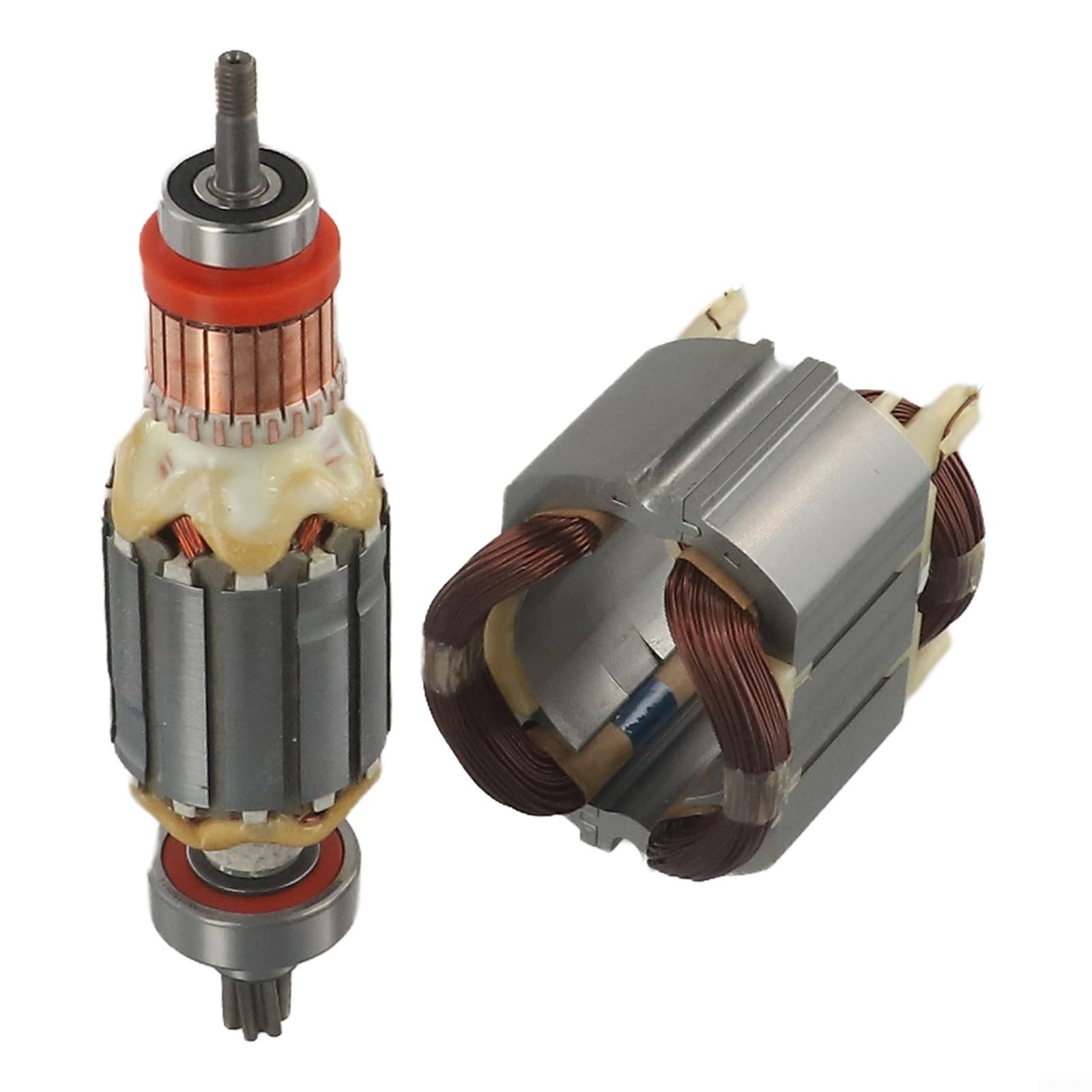 Spazzole di Carbonio, Kit di Ricambio for HR4003C HR4013C HR4001CX HR4011C HR4001C Include statore, rotore, 2 spazzole di Carbone da 6,5x11x25 mm, Confezione da 4