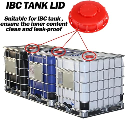 Miniatura 7 de IBC - Tapa de tapa IBC de 6.417 in, tanque de agua y líquido IBC con orificio de ventilación para almacenamiento de productos químicos, alimentos,