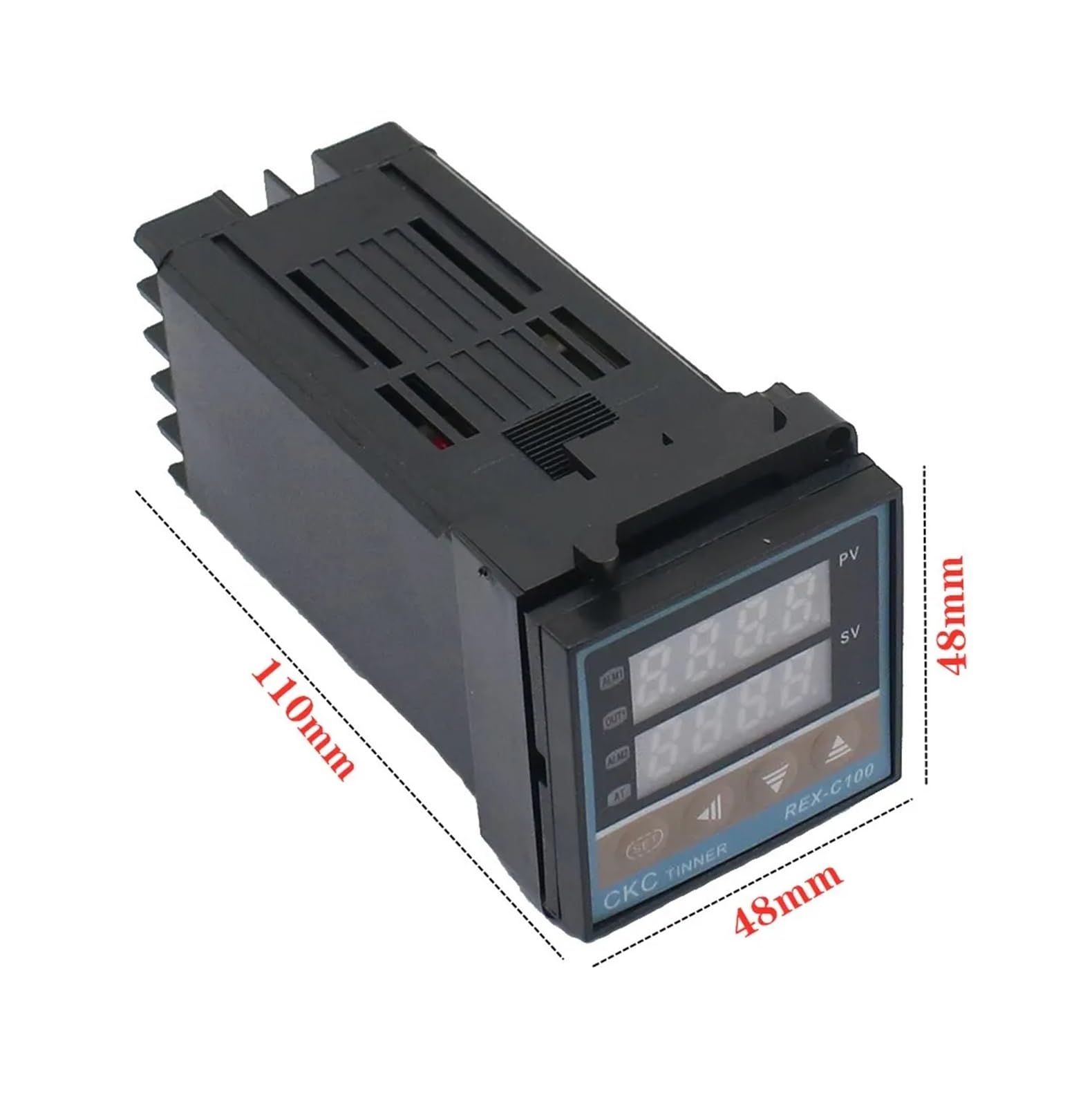 REX-C100 cyfrowy regulator temperatury termostat wyjście przekaźnikowe + czujnik termopary typu K 48 x 48 (REX-C100 1 metr, wyjście SSR)