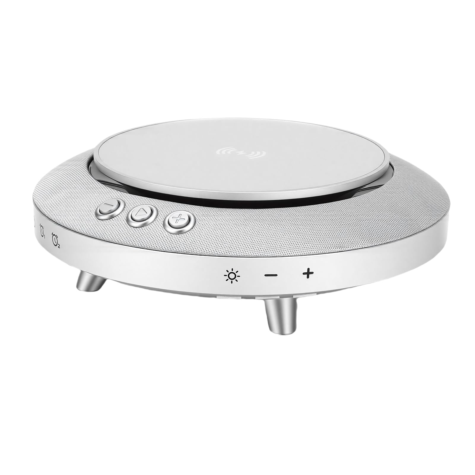 EMUKOEP 360°-Surround-Sound-Bluetooth-Lautsprecher mit Kabellosem Ladegerät, Visuelles Erlebnis, Hohe Leistung, Hervorragende Klangdetails für Zuhause, Schlafzimmer, Büro, 15 W Mittlerer Bass, 5 W