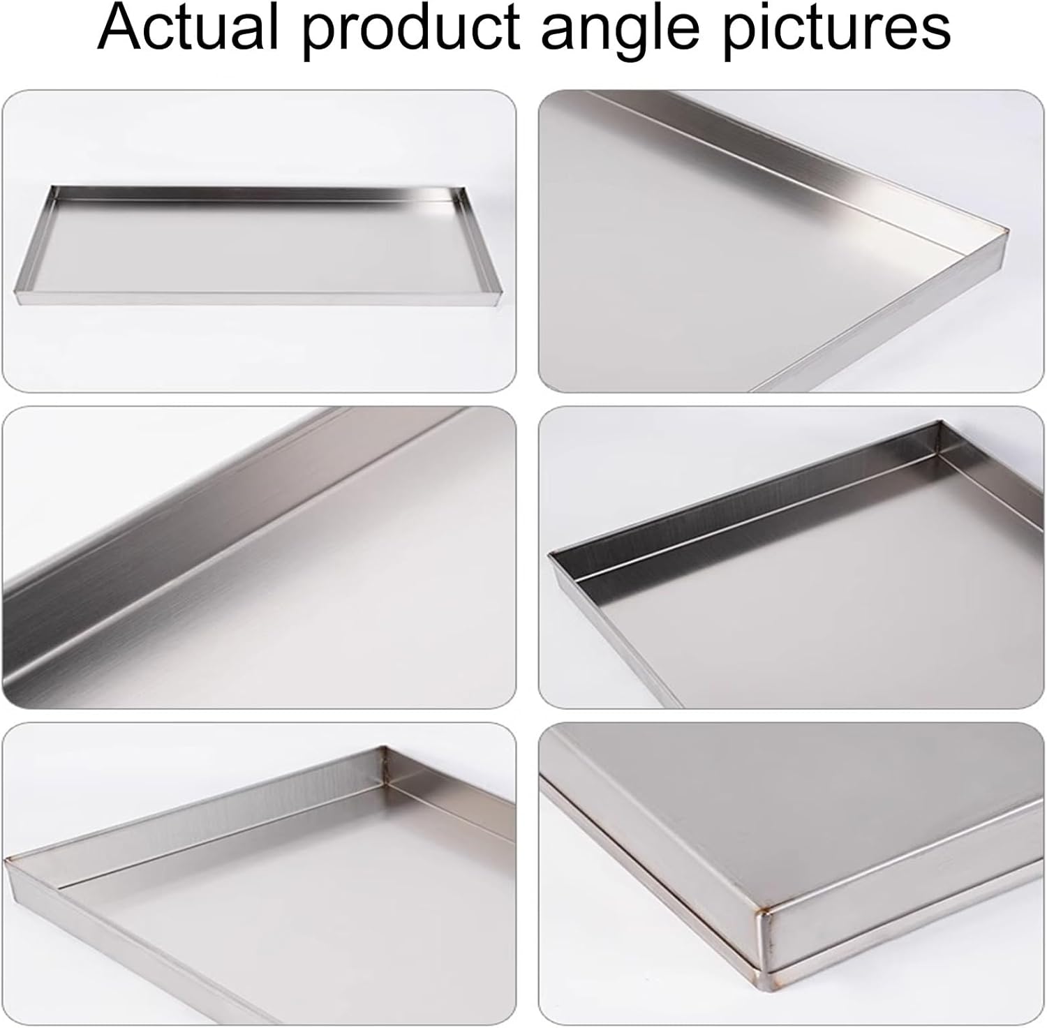 304 Stainless Steel Water Tray, Square Universal drip pan, Rust-Proof, Suitable for Collecting Water, Oil, AC Condenser(50x50cm/20x20in)