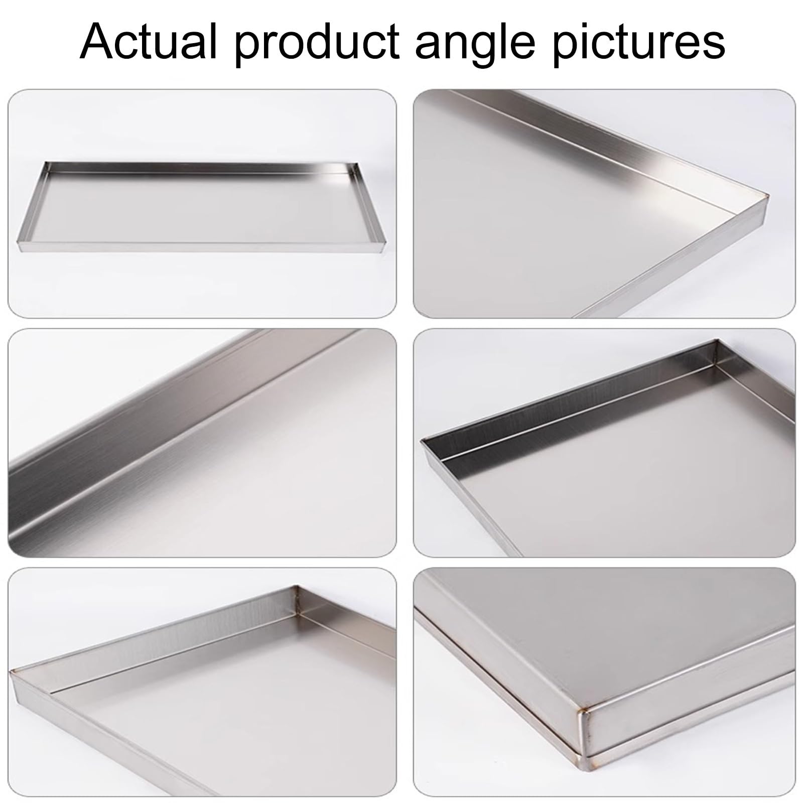 Bandeja de agua universal de acero inoxidable 304, resistente al óxido, 80 x 80 cm, ideal para recoger agua, aceite y condensado de aire acondicionado