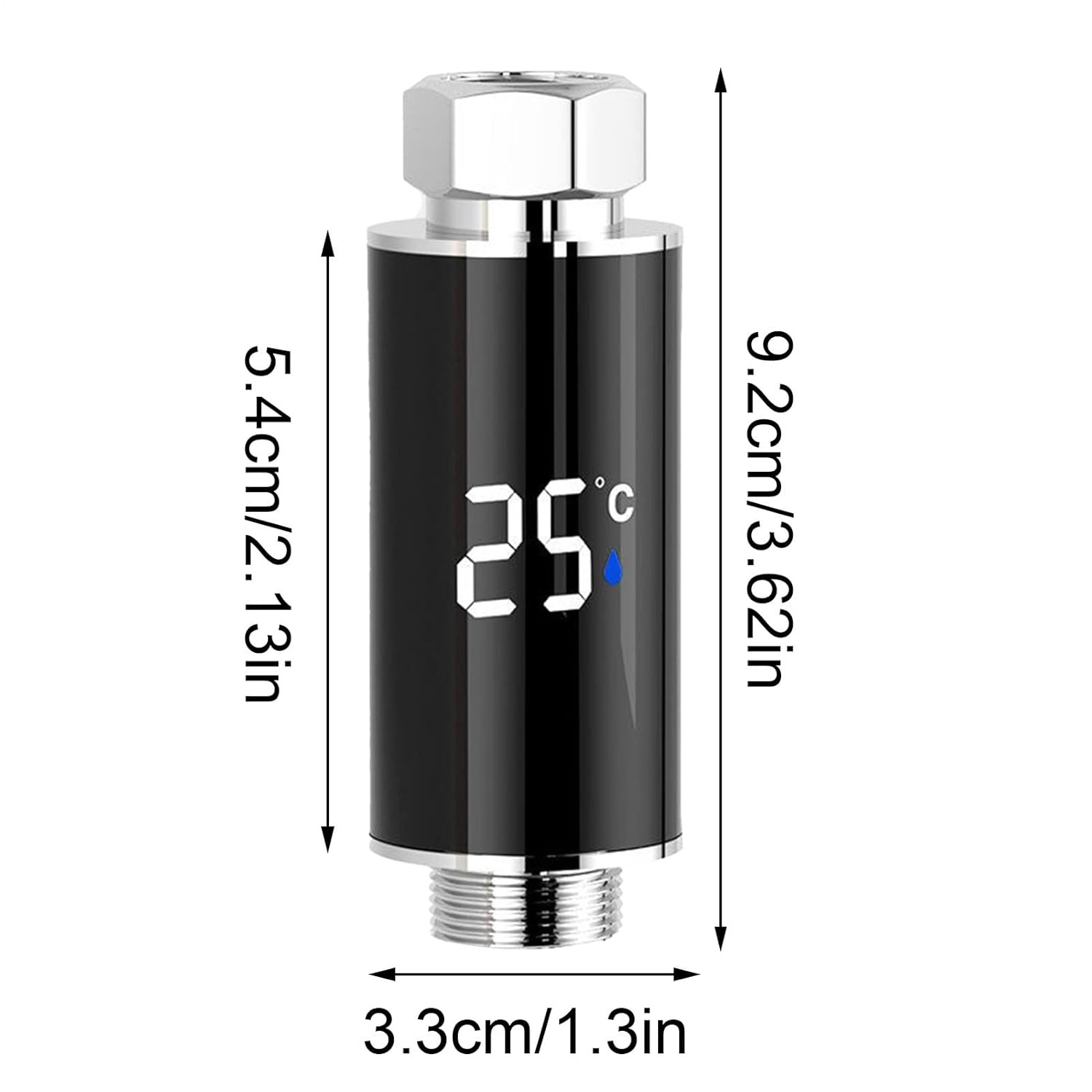 Water Temperature Indicator - Digital Shower Gauge | Bath Safety Device, Thermal Sensor Display, Real-Time Display for Kids & Adults, Portable Waterproof for Home, Camping & Outdoor Use