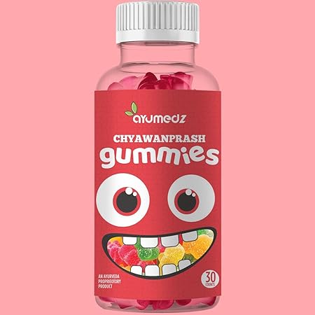 Ayumedz Gummies Chyanprash For Kids 30 Counts Gummy| Pack Of 1 Ashwagandha Gummies with Vitamin D