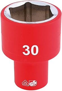 Draper 32000 1/2-Inch Square Drive Fully Insulated VDE Socket, 30 mm Size