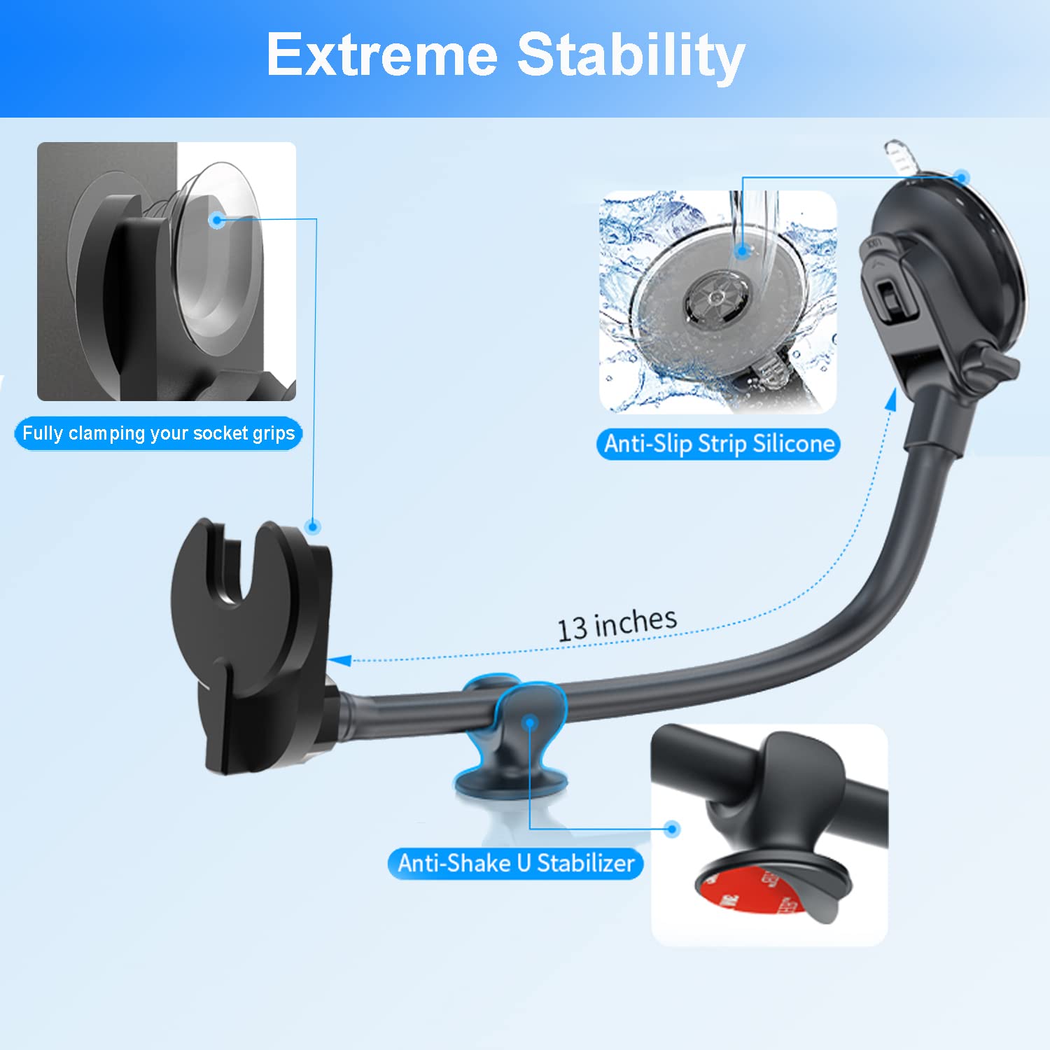 Amazon.com: JCTRIWAY Car Phone Mount for Collapsible Grip