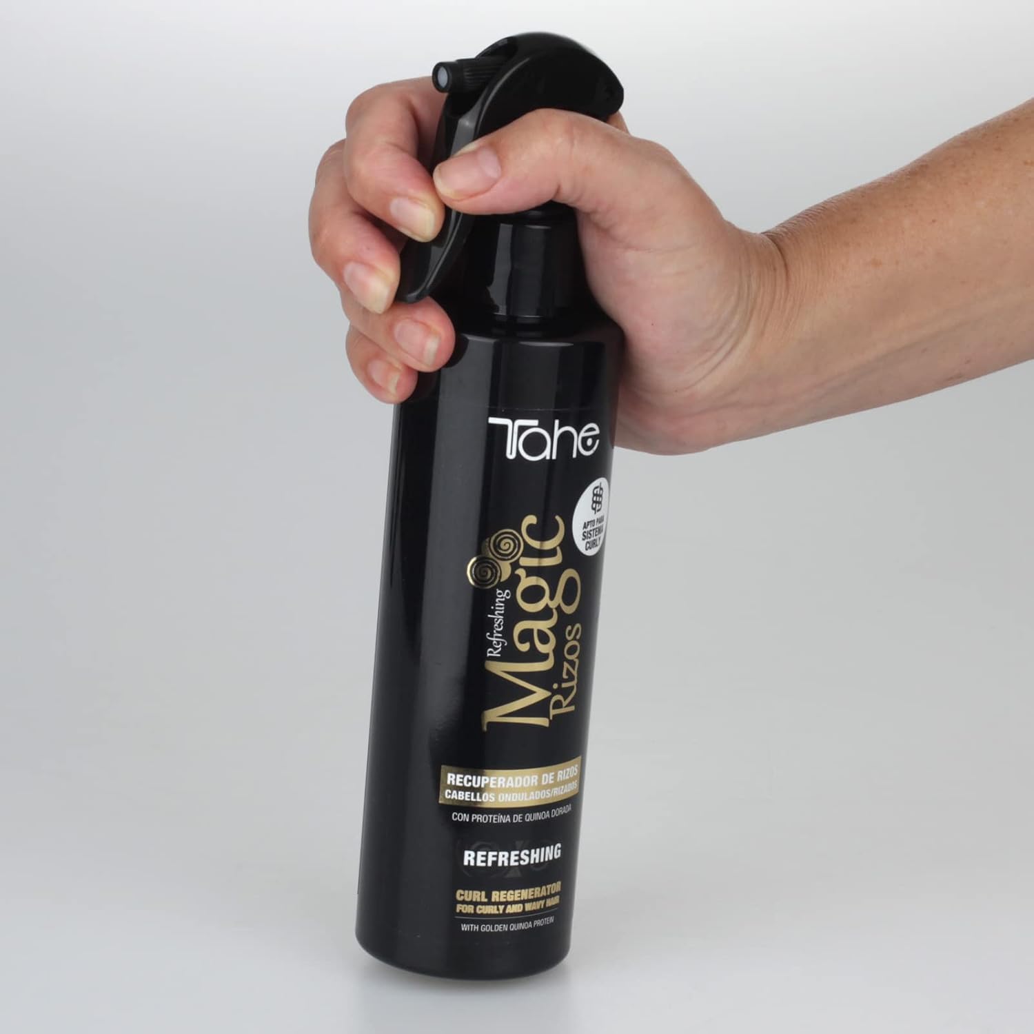 Tahe Magic Rizos Curl Reviver Spray Refreshing with Golden Quinoa Protein, 300 ml