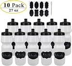 Paquet de 10 27 oz Bouteilles d'eau de sport Boutilles d'eaux de sport et de fitness BPA Gratuite avec 16 les étiquettes de craie, 1 Stylo (Sécurité de plongée)