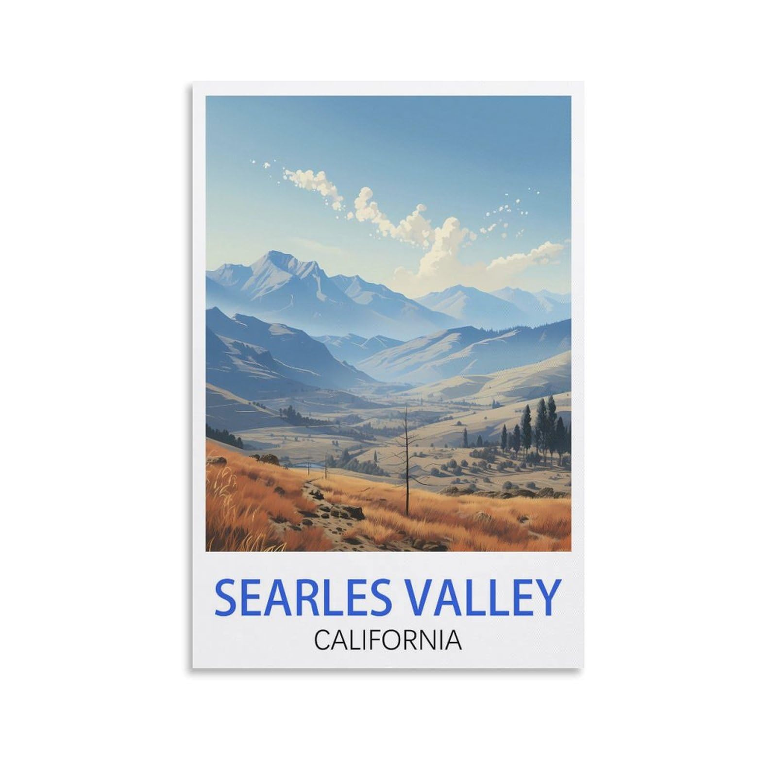 Vintage Metal Tin Sign Kitchen Bar Novelty Gift Metal Tin Wall Décor Sign Searles Valley California Posters 30x30cm