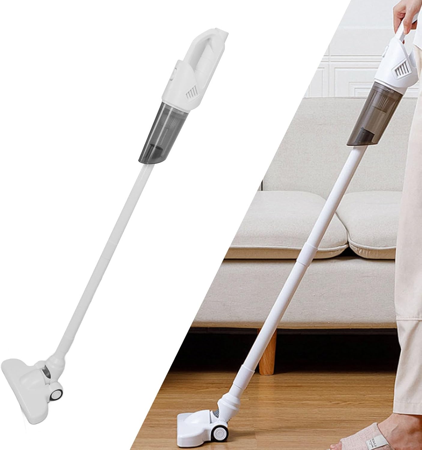 14.in Cordless Vacuum Cleaner, Rechargeable 966g Home Lightweight Stick Vacuum Cleaner, 00rpm Powerful Suction, Versatile for Floor, Pet Hair, Carpet, Hard Floor, Furniture
