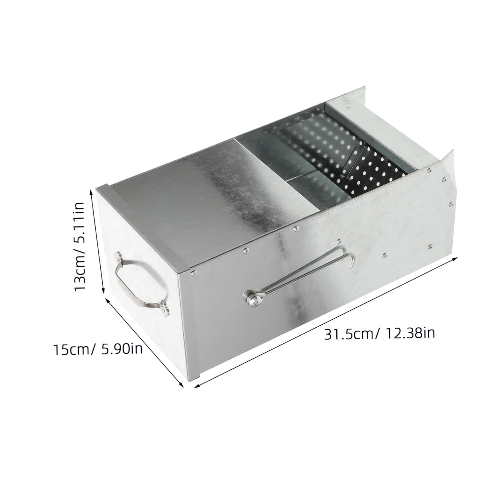 SUPVOX Metall-futternapf mit Doppelseitigen Haken für Kaninchen und Kleine Tiere Wetterfester Heuraufe Futterspender mit Magnetischem Deckel Vielseitig für Käfige und Außenbereiche