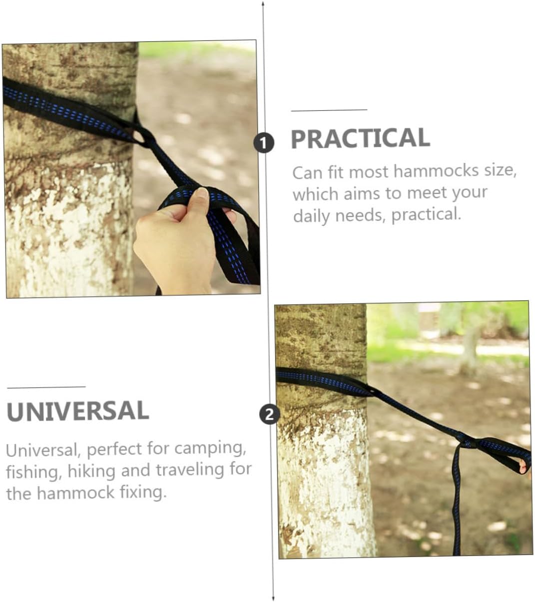 Happyyami 2 Sets Hammock Strap Outdoor Gear Hammock Hanging Kit Hammock Tree Swing Kit Swing Fixed Straps Amacas Baby Swings for Outside Hammock Fixed Buckle Strap Simple Polyester Supplies