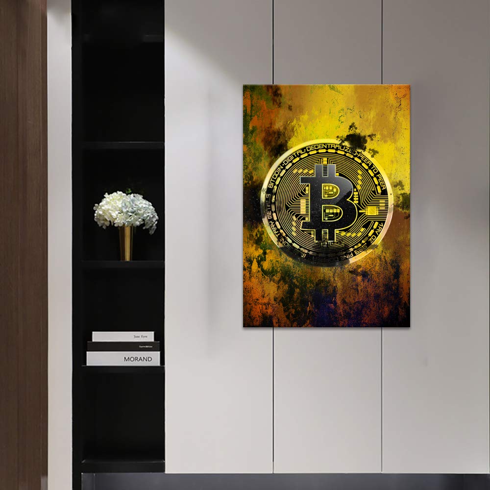 Amazon.com: Bitcoin Inspirational Wall Art Motivational Entrepreneur  Pictures Cryptocurrency Trader Hodler Canvas Painting Modern Hodl Crypto  Btc Posters Prints Artwork for Office Decorations Framed (24¡±Wx36¡±H):  Posters & Prints