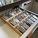 Simhoo Bamboo Spice rack In-Drawer Kitchen Cabinet Spice 18 Bottle Holder Tray for Storage/Organizer 3-Tier Insert