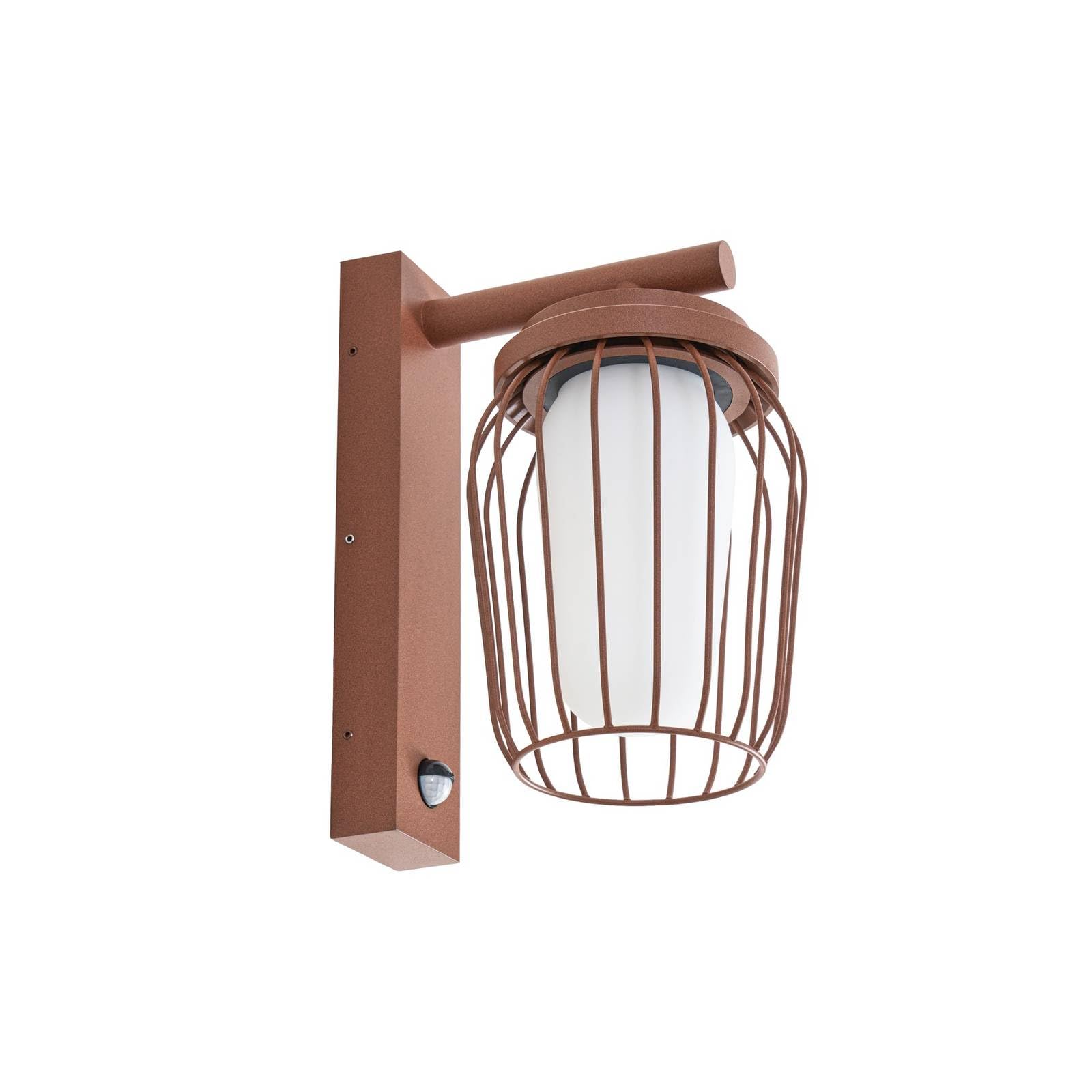Lucande Outdoor Wall Light Chandan dimmable with Motion Detector (Modern) in Brown Made of Aluminium (1 Light Source, E27) from wall lamp for Exterior/Interior Walls House Terrace und Balcony