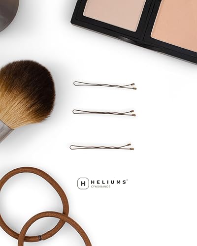 Miniatura 8 de Heliums Mini Bobby Pins - Rubio oscuro, paquete de 40, horquillas pequeñas de 1.5 pulgadas para cabello fino y niños