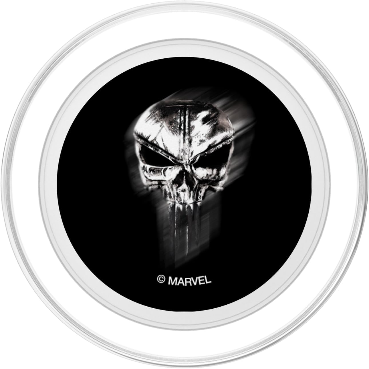 Marvel The Punisher Skull Blurred Symbol PopSockets MagSafe PopGrip for iPhone