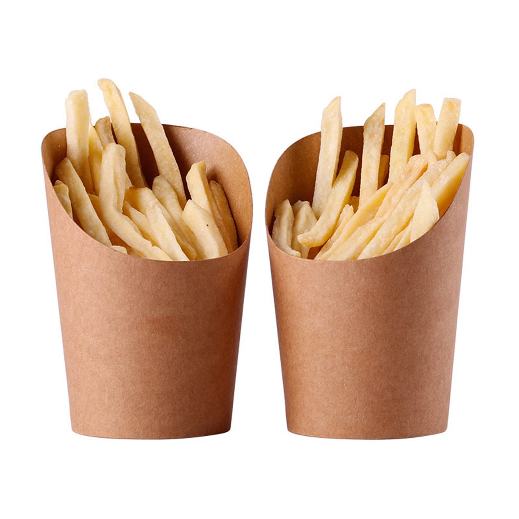 Bicchieri di carta kraft usa e getta per cottura, 300 ml, 500 pezzi, ideali per torte, bignè, patatine fritte e snack, sicuri per alimenti, resistenti al grasso, design ecologico