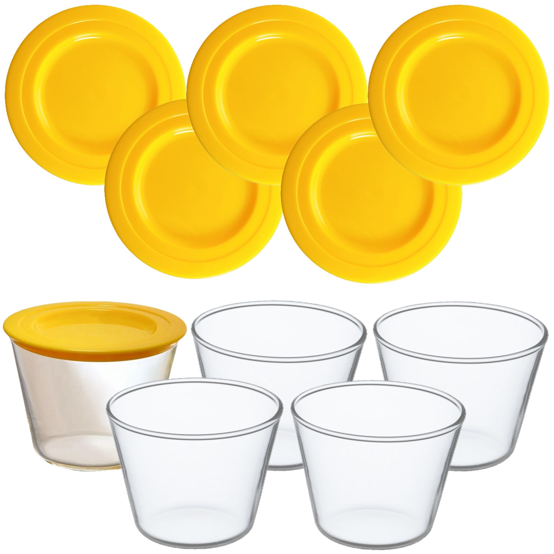 Amazon｜iwaki 耐熱プリンカップ（フタ付き） 5個セット 保存容器 耐熱