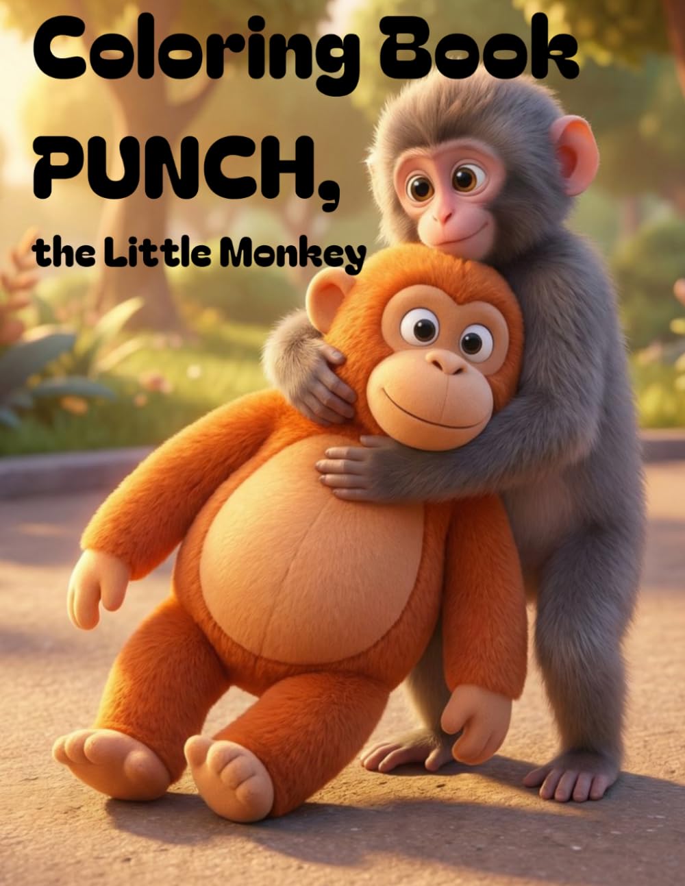 Coloring Book - PUNCH, the Little Monkey: PUNCH, the Little Monkey: A True Story of Overcoming Adversity - A Coloring Book!
