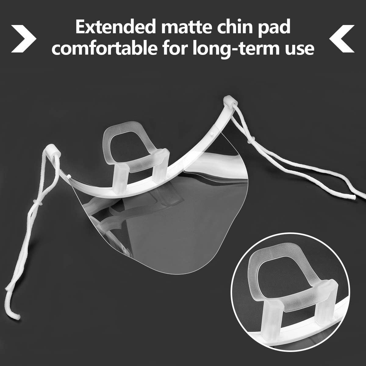 10Pcs Transparent Disposable Face Shield with White Frame for Commercial Restaurant Hotel Waiter Chef Beauty Salons, Transparent Shield Plastic Anti-Fog