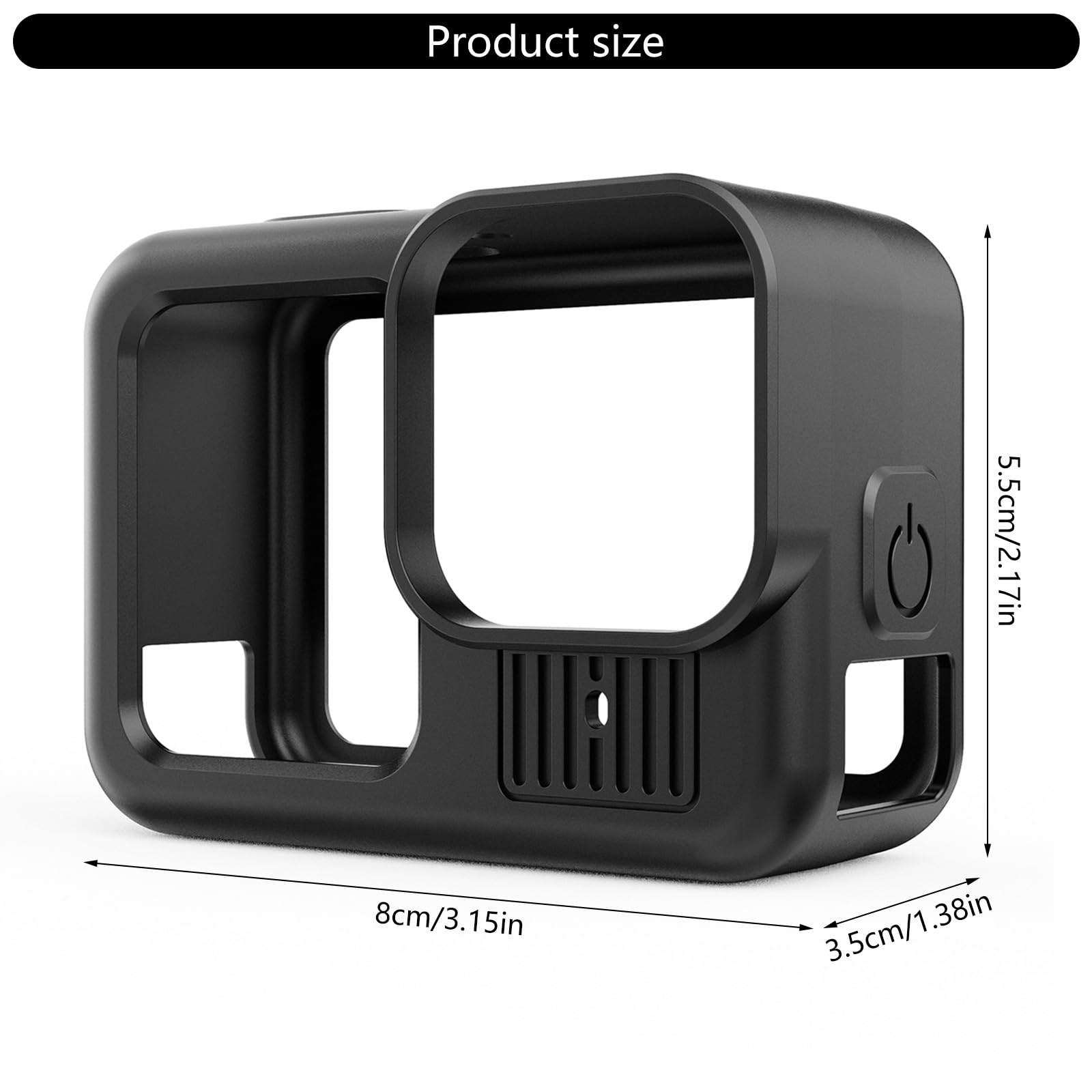 Hensych Étui Silicone Protection Complète GoPro Max Avec Dragonne