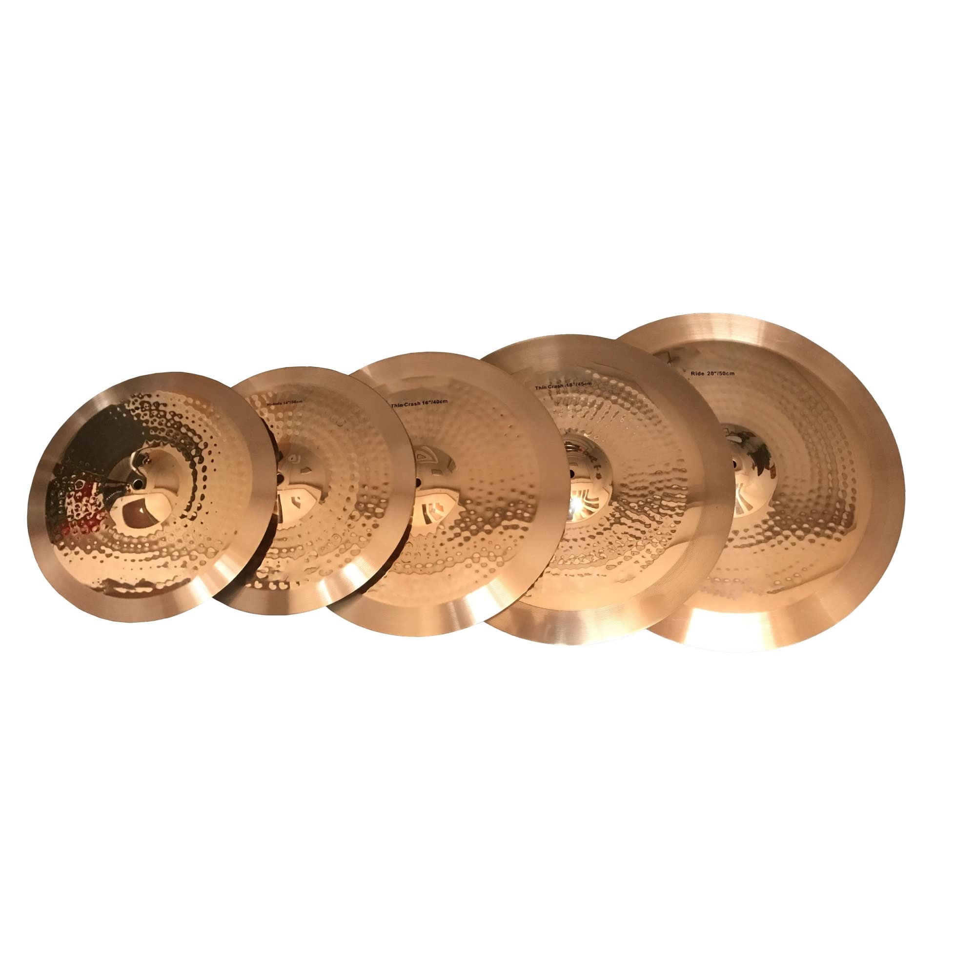 cymbales Set Cymbale 14''HH+16''Crash+18''Crash+20''Ride+Housse Cymbale