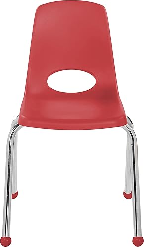 Miniatura 640 de Factory Direct Partners 10355-BL Silla escolar apilable de 10 pulgadas, asiento apilable para estudiantes con patas de acero cromado y rodamientos