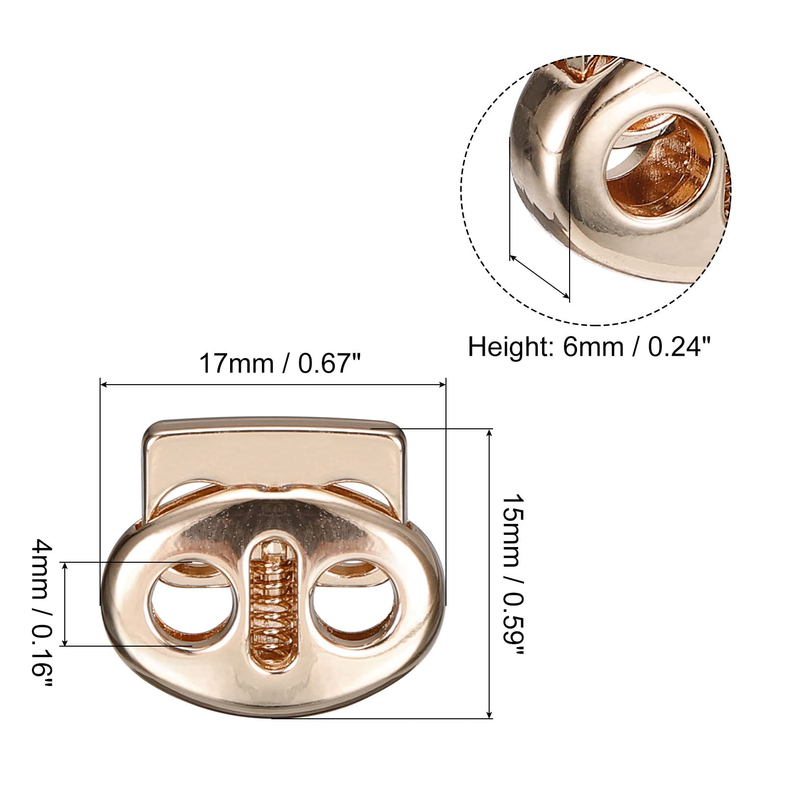 12 Stück Kordelstopper Metall Silber - Knebelverschluss Für Schnüre & Kordeln