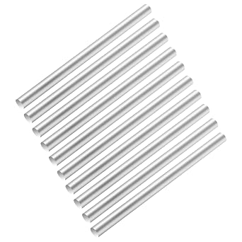 6061 T651 Aluminum Round Rod,1/8"3mm Diameter 8"200mm Length Solid Aluminum Metal Rods for Crafts,DIY, Industry, Decoration10 pcs