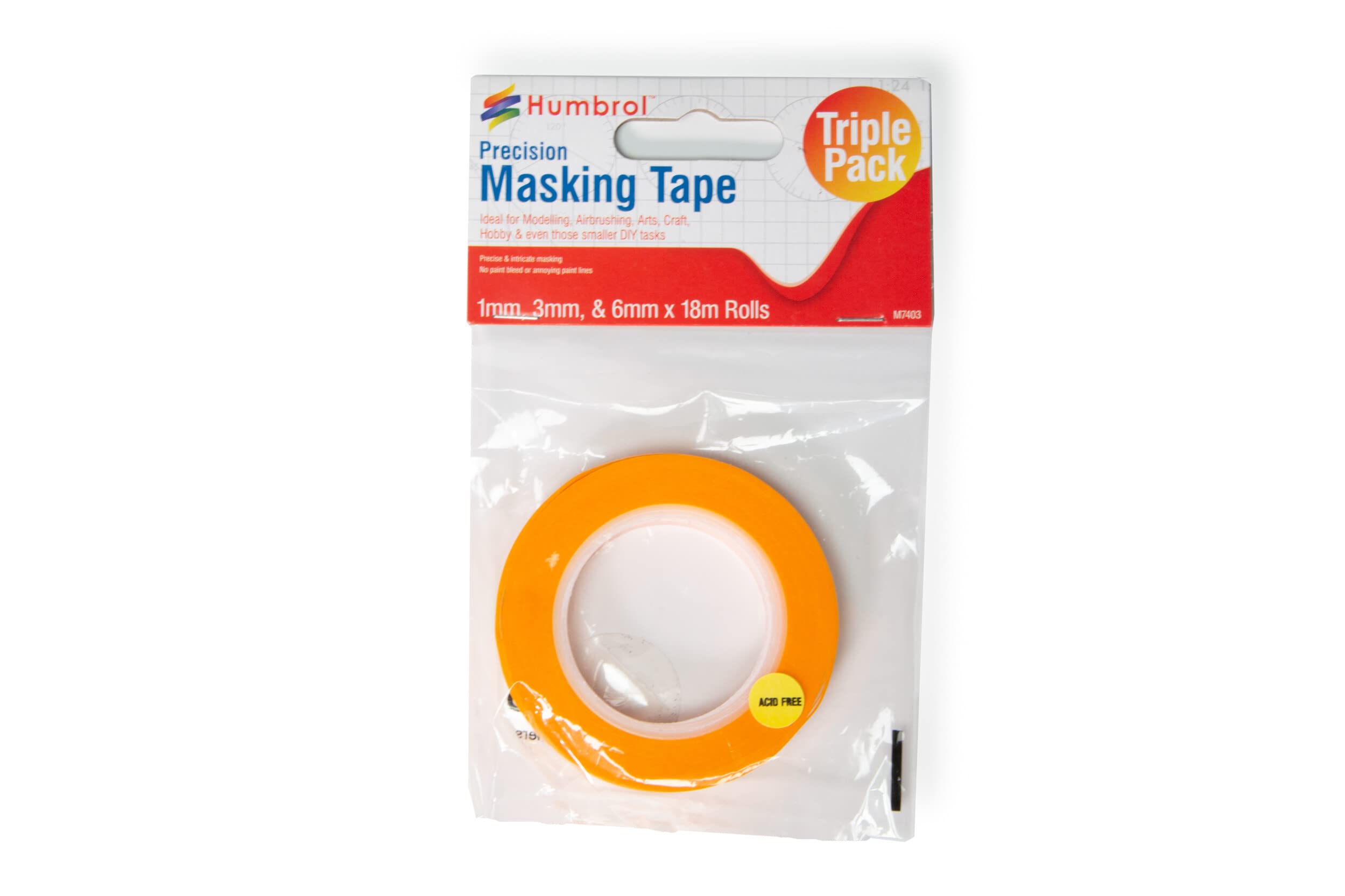 Humbrol AG5109 Flexible Masking Tape Set, Orange