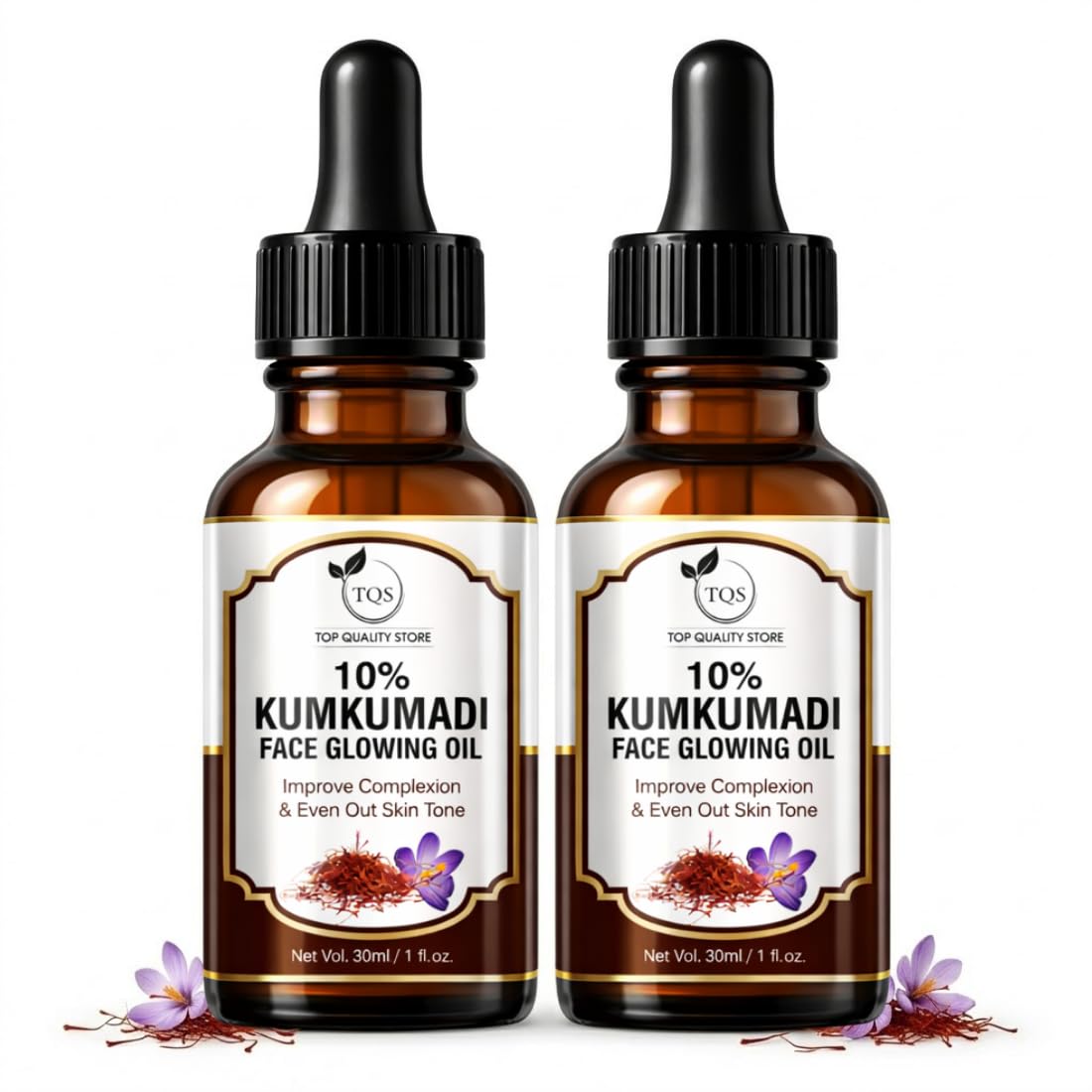 TQS 100% Pure Kumkumadi Oil | Ayurvedic Saffron Face Oil for Skin Brightening-image-47