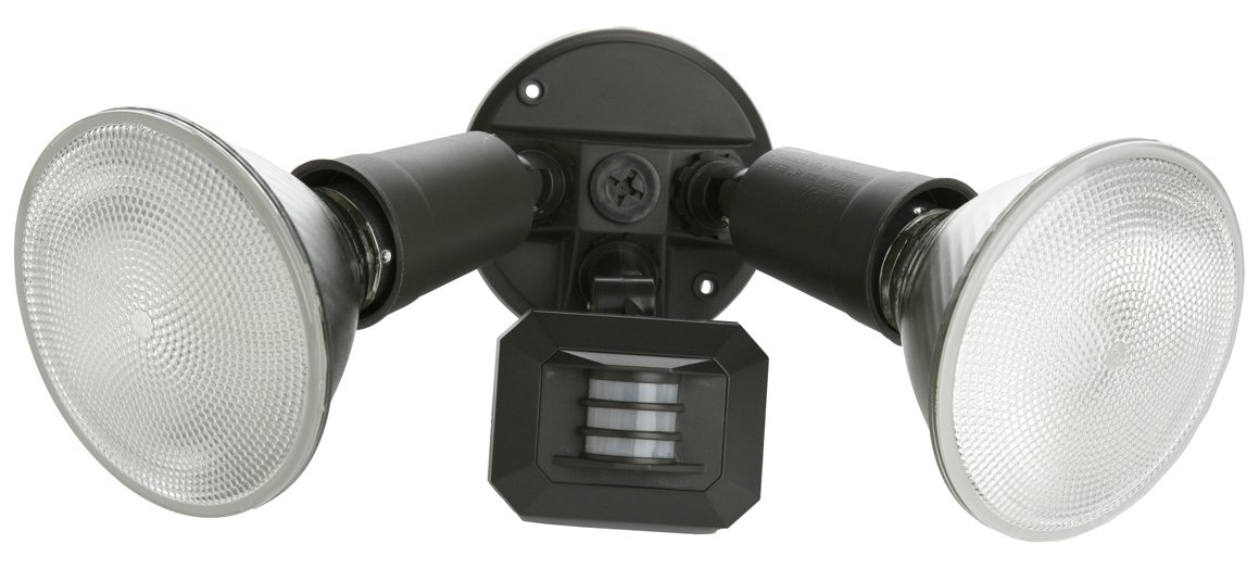 Designers Edge L990BR 110-Degree Motion-Activated Outdoor Twin Floodlight, Bronze