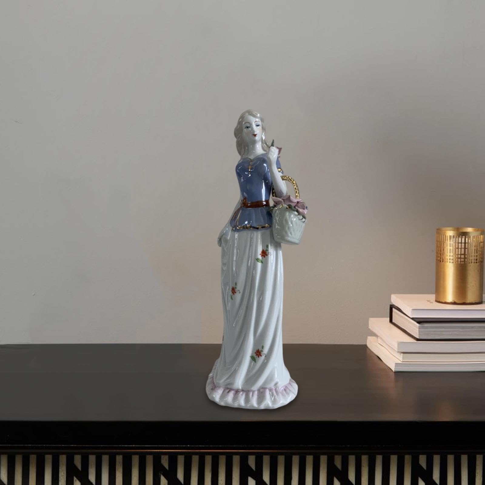 Amazon.co.jp: FQRDKT 磁器の女性像、陶器の小像、棚の像、, Style A