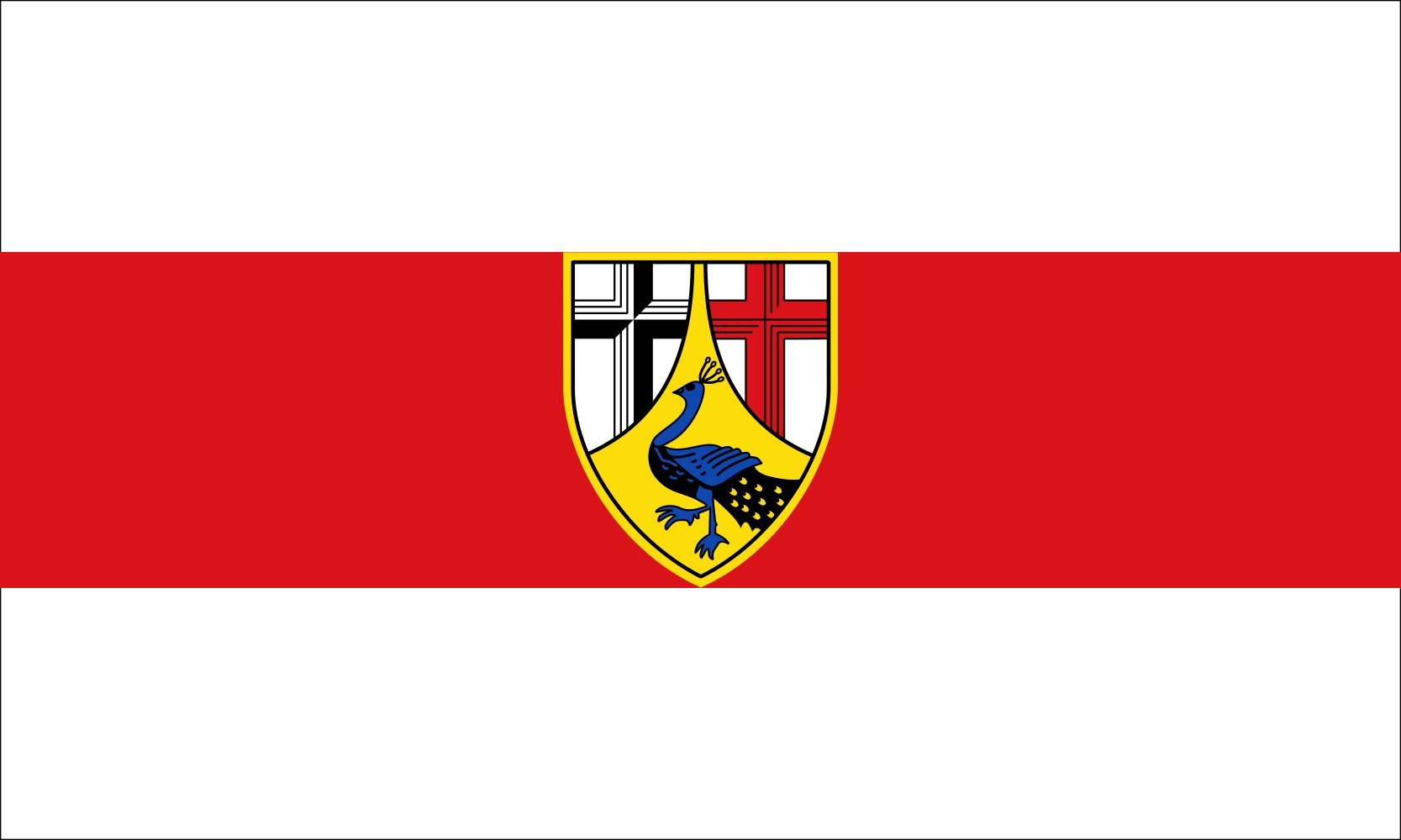 Drapeau d'Arrondissement de Neuwied en maille bloquée haut de gamme