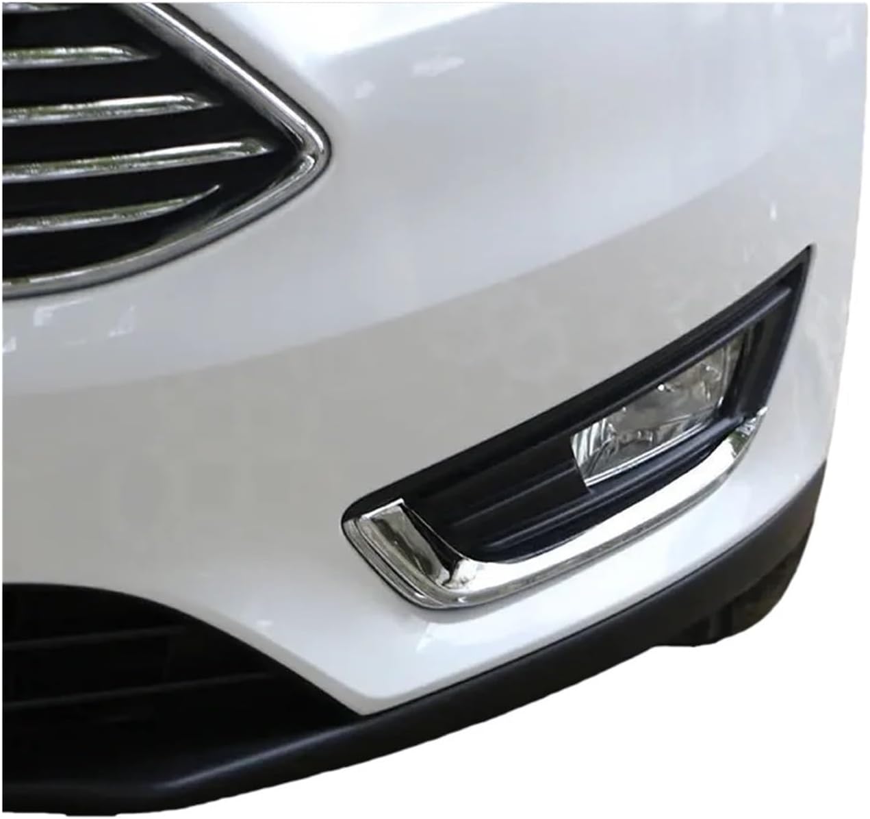 Car Front Fog Light Lamp Cover Sticker Compatible With Ford Focus 3 MK3 2015-2018 ABS Chrome Trim Decoration Accessories