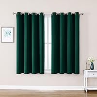 Vista 149 de ChrisDowa - Cortinas blackout con ojales para habitación y sala, juego de 2 paneles de cortinas con aislamiento térmico, gris oscuro, 42 x 63