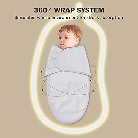 Cute Castle 3-Pack Baby Swaddle Sleep Sacks - Newborn Swaddle Sack - Ergonomic Baby Swaddles Blanket Warp for Boys and Girls - Baby Essentials (0-6 Months - Gray, Letters, Stars)