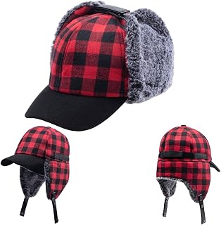 Winter Buffalo Plaid Trapper Hunting hat Sherpa Ear Flaps Elmer Fudd Hunter Warm hat