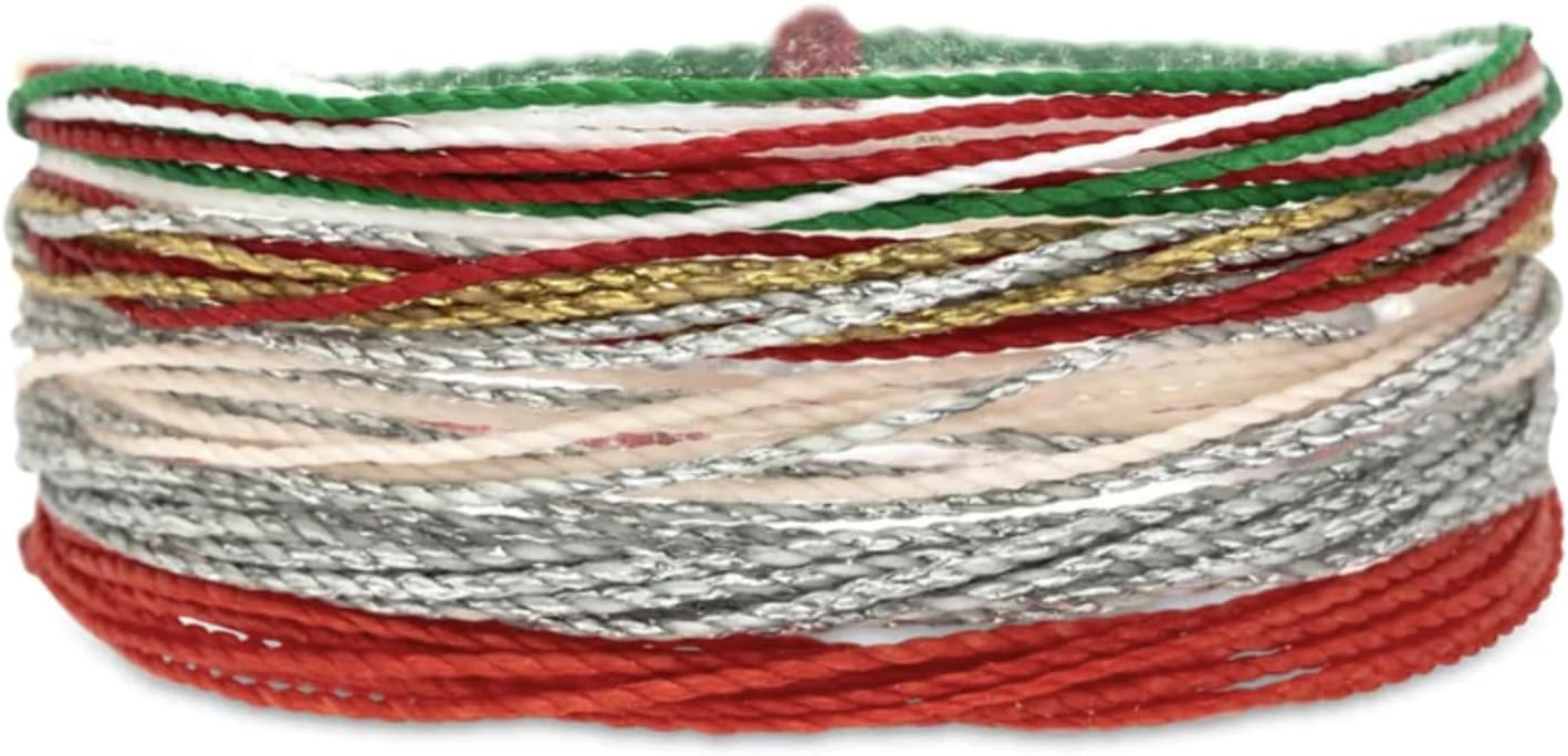 Pura Vida Bracelet & Christmas/Favorites Ornament Pack - Bracelets Pack with Limited Edition Christmas Ball - Bracelet Set with 5 Cute Bracelets & - Stackable Bracelets for Women