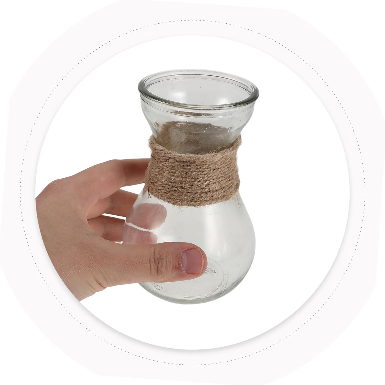 Wakauto 2pcs Glass Bulb Vase Hydroponic Plant Propagation Container for Small Plants Succulent Air Planter Suitable for Home Office Décor
