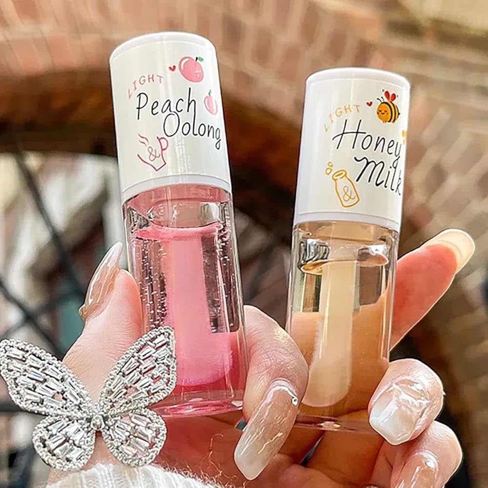 2PCS Hydrating Clear Lip Oil Lip Gloss Oil,Korean Big Brush Lip Oil,Long-lasting Moisturizing Nourishing Lip Balm,Plumping Lip Fresh Texture Clear Lip Gloss,Makeup Lip Care Tools-image-43