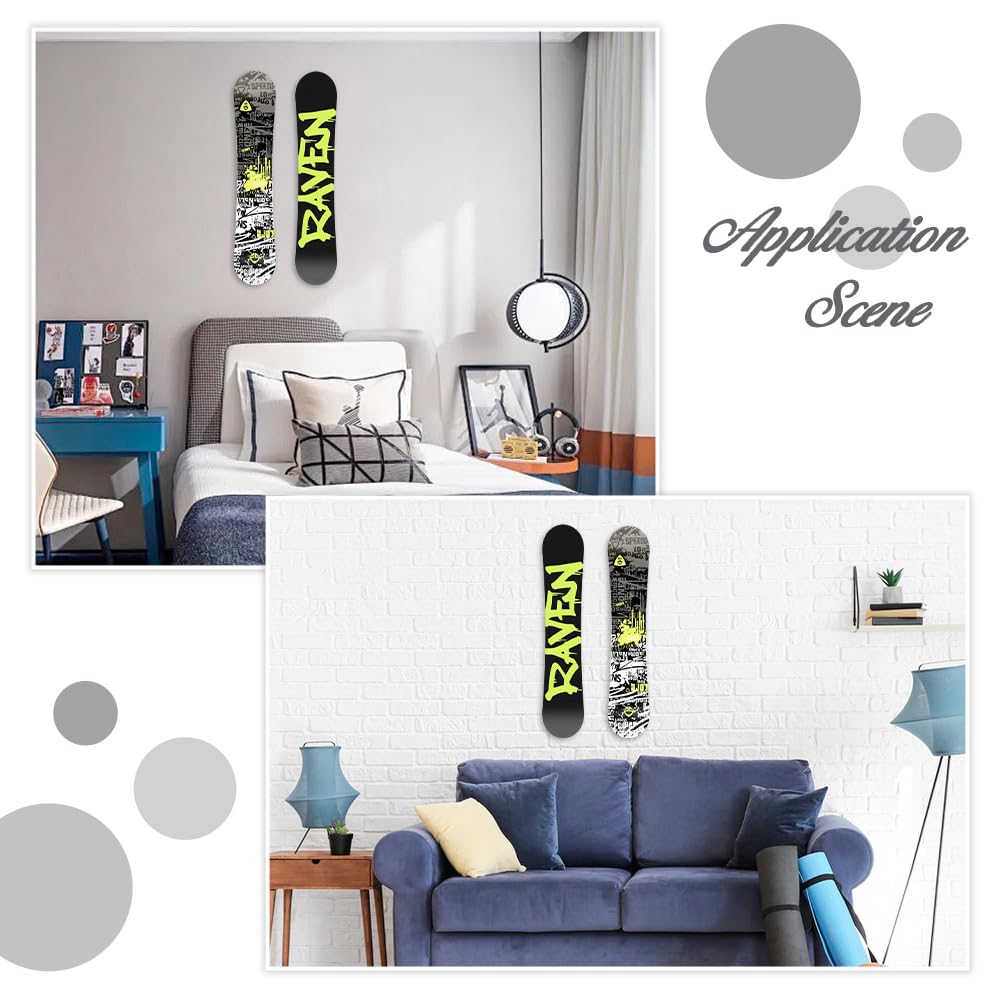 DICOSMETIC 12 Teile Skateboard Deck Display Wandhalterung Klare Acryl Skateboard Hänger mit Zwei Schraublöcher Horizontal Vertikal Display Skate Halterung für Skate Board Deck Lagerung