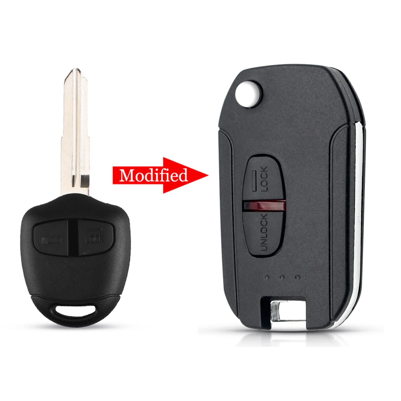 2 3 Pulsanti NUOVA Custodia Per Chiave Auto In TPU Shell Fob - Foto 3