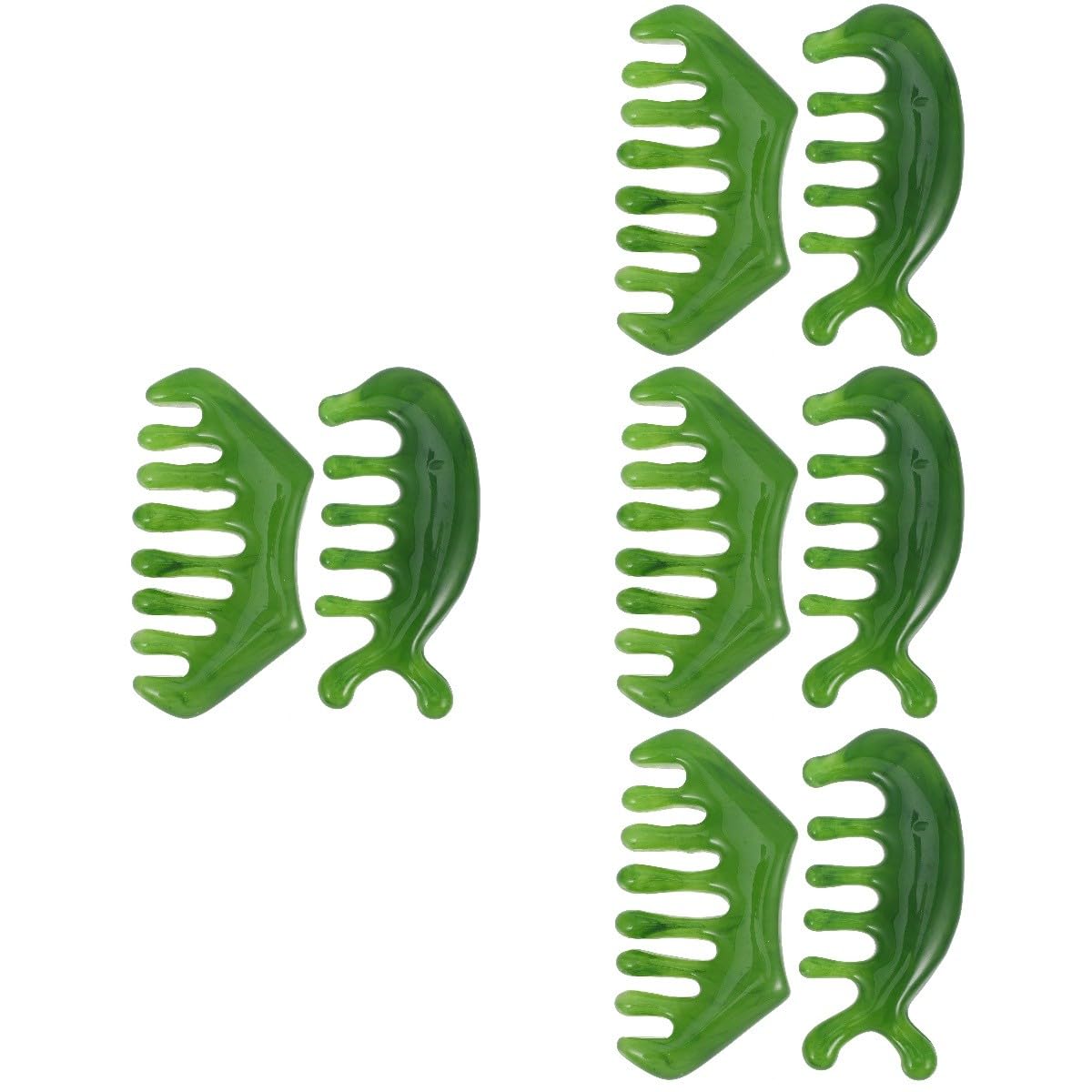 Peine De Masaje Para El Cuero Cabelludo Peine De Dientes Anchos Cepillo De Masaje Para El Cuero Cabelludo Masajeador Graso Para El Cabello 2 piezas x 4