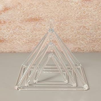 ENERGYSOUND Sound Healing Quartz Clear Crystal Singing Pyramids 4 inch+ 6 inch +8 inch with case bag- Crystal Singing Bowl