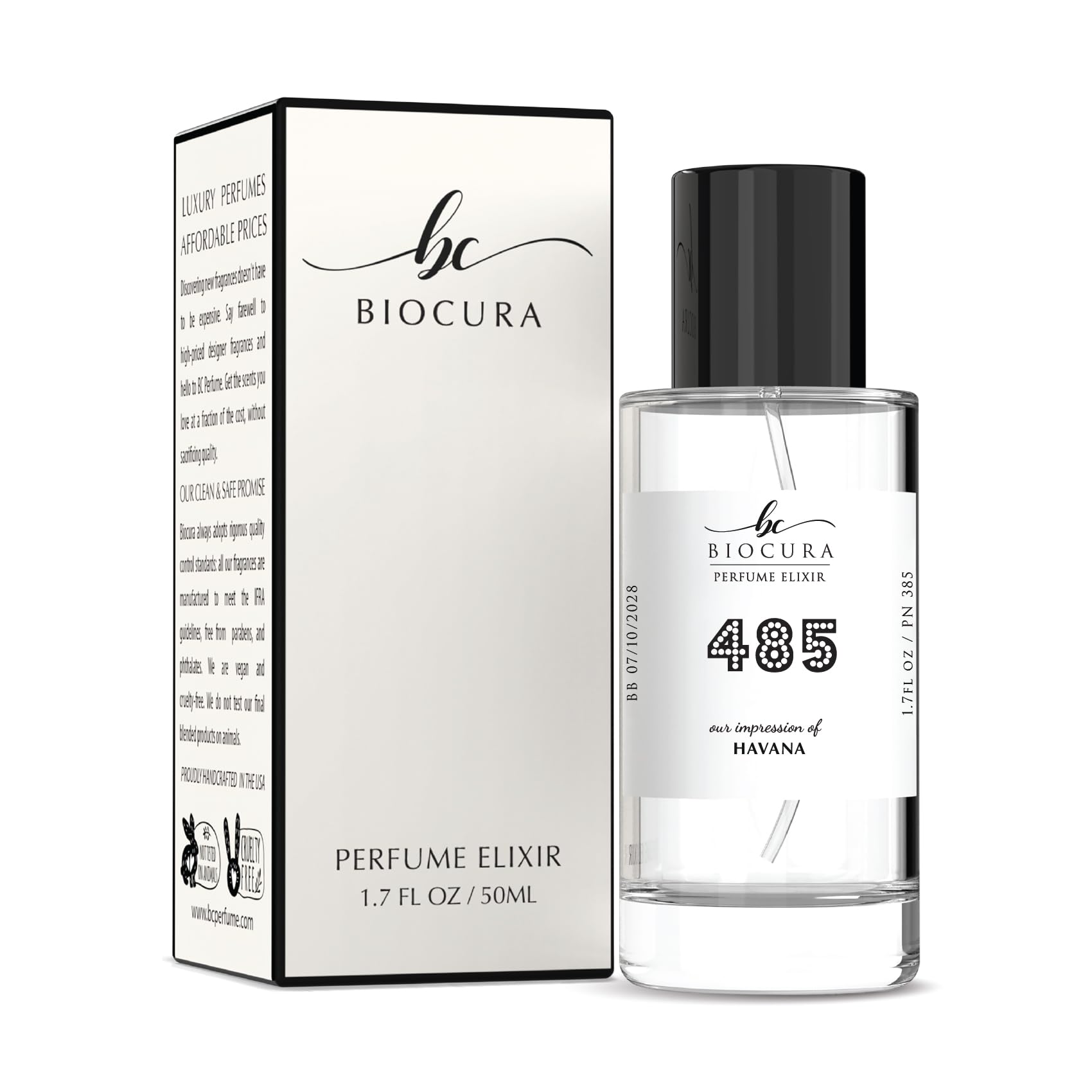 BIOCURA BC Perfume 485 Inspired by Ara Mist Havana For Men Replica Fragrance Dupes Eau de Parfum Spray Bottle 1.7 Fl Oz/50ml-X1