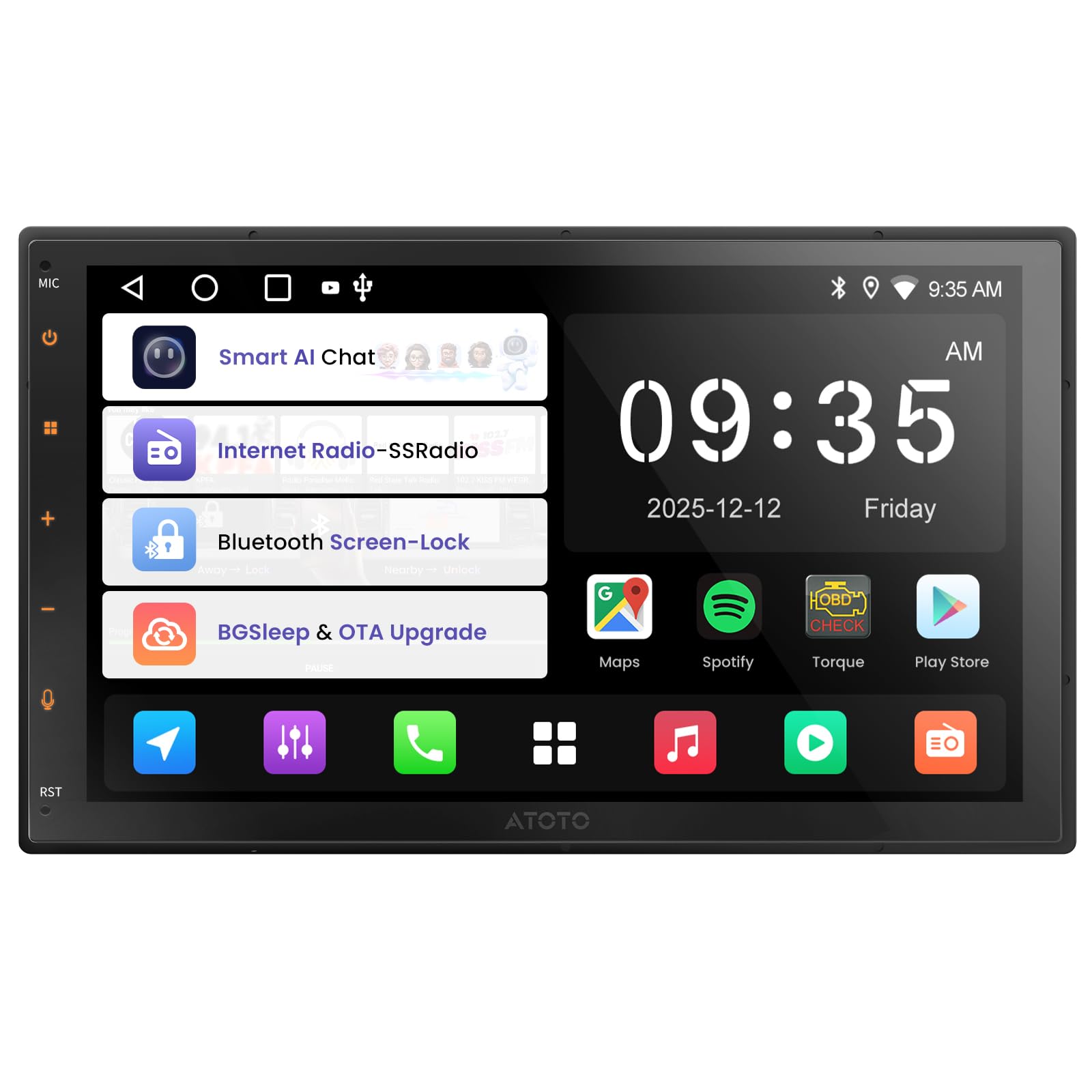 Amazon.com: ATOTOZONE A5L Double-Din Car Radio Android in-Dash Car